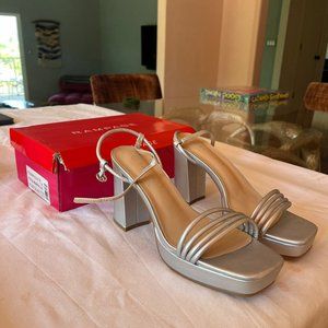 Silver Strappy Heels NEVER WORN